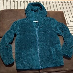 Cat & Jack Fuzzy Teal Kids Jacket